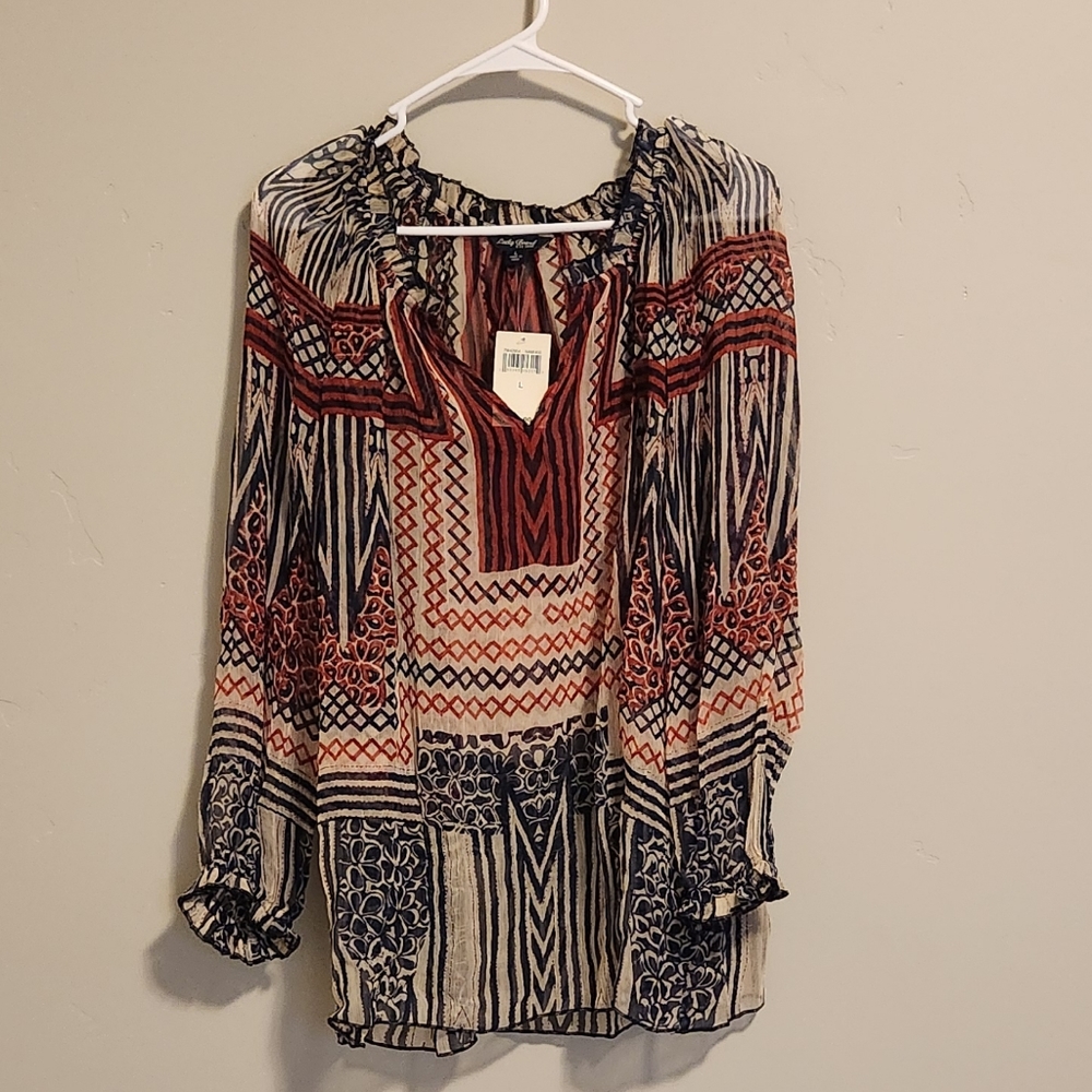 Lucky Brand Sheer Blouse
